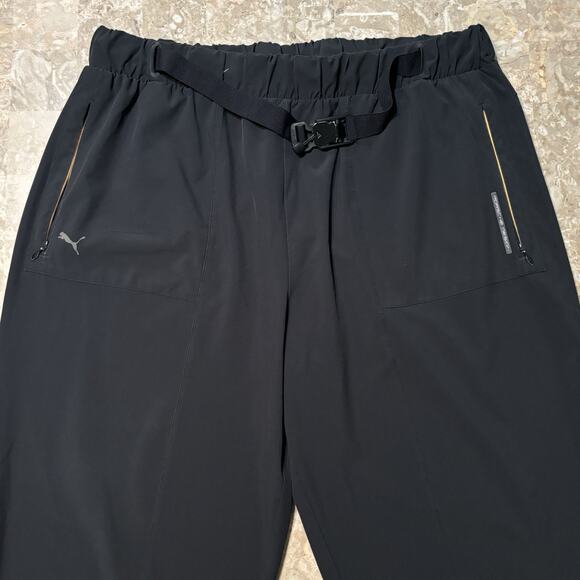 Puma Porsche Design Pants Mens 2XL Black Belted Performance Racing Woven Jogger - Picture 1 of 14